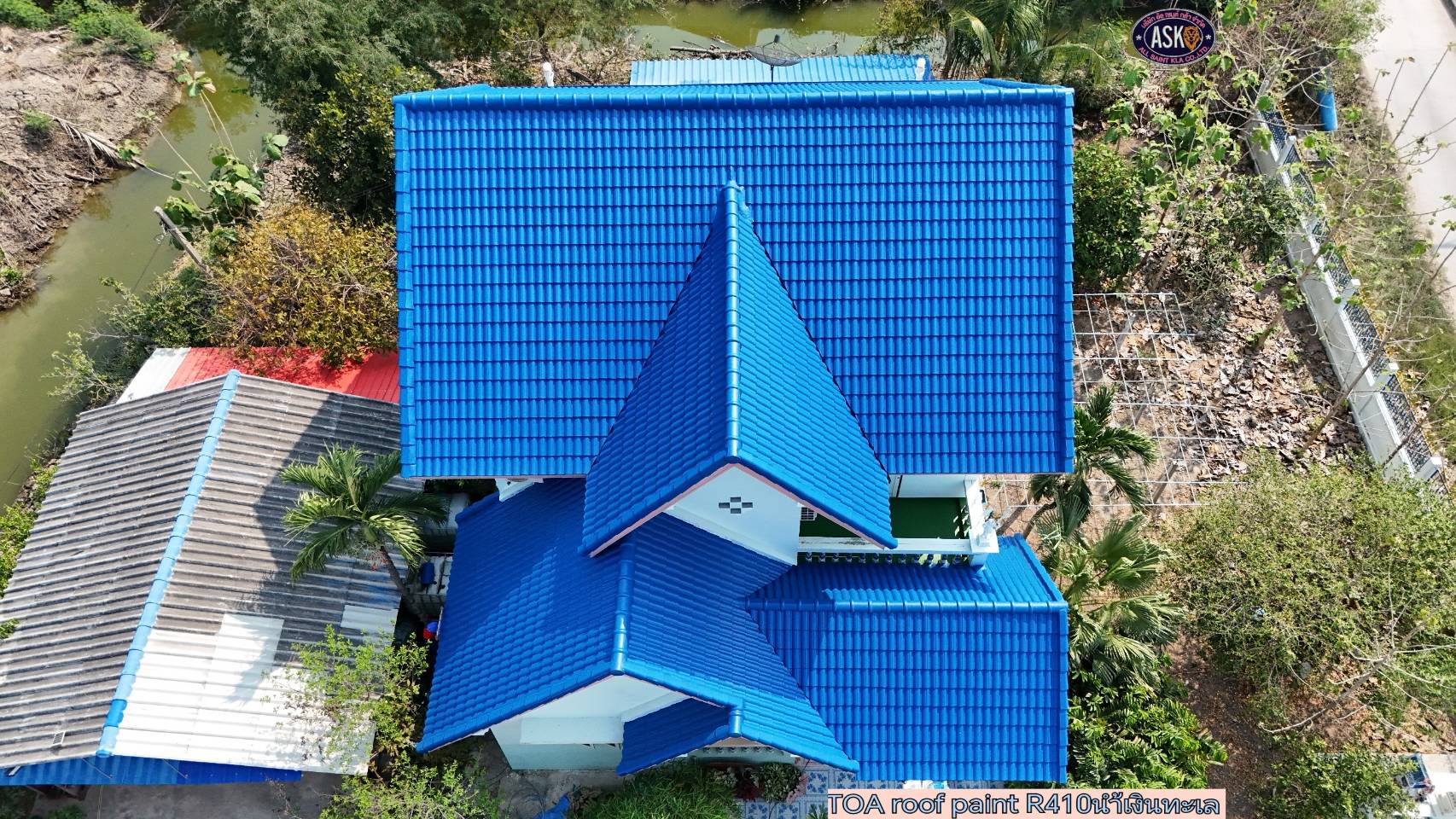 Roof Painting (พ่นสีหลังคา) : บ้านพักอาศัย ฉะเชิงเทรา