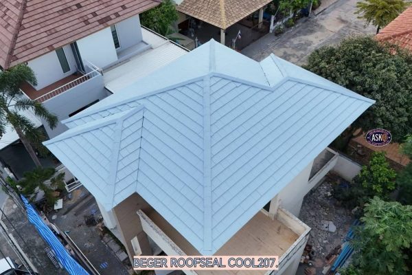 รีวิวพ่นสีกันร้อน Beger RoofSeal Cool #207 ทุ่งครุ กรุงเทพ00005