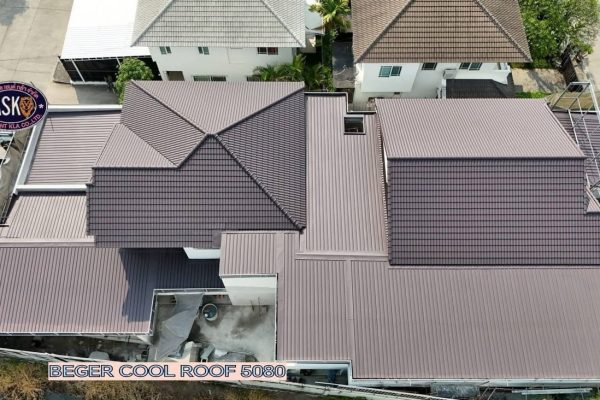 รีวิวพ่นสีหลังคากันร้อน BegerCool Roof 5080 สะพานสูง กรุงเทพ00006