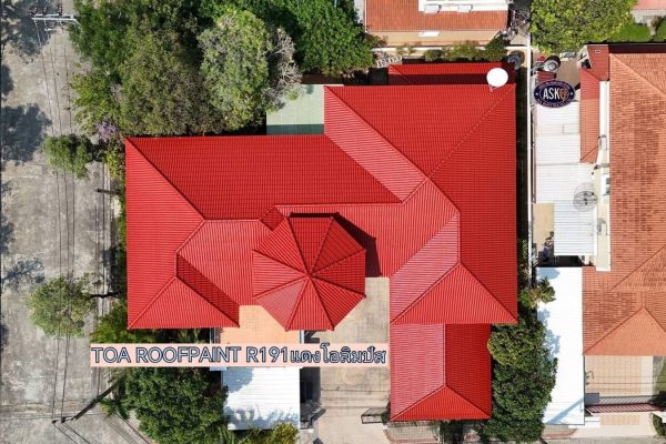 รีวิวพ่นสีหลังคา TOA Roof Paint R191 จอมทอง กรุงเทพ00015