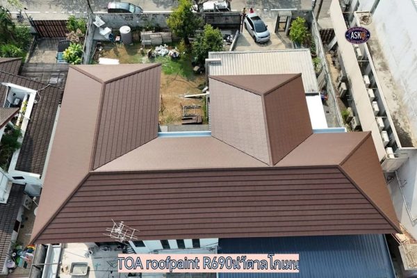 รีวิวพ่นสีหลังคา TOA Roof Paint R690 บางกะปิ กรุงเทพ00005