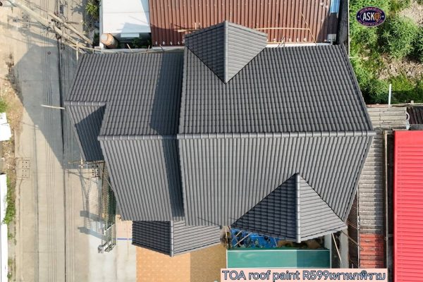 Roof Painting (พ่นสีหลังคา) : บ้านพักอาศัย รามคำแหง กทม.