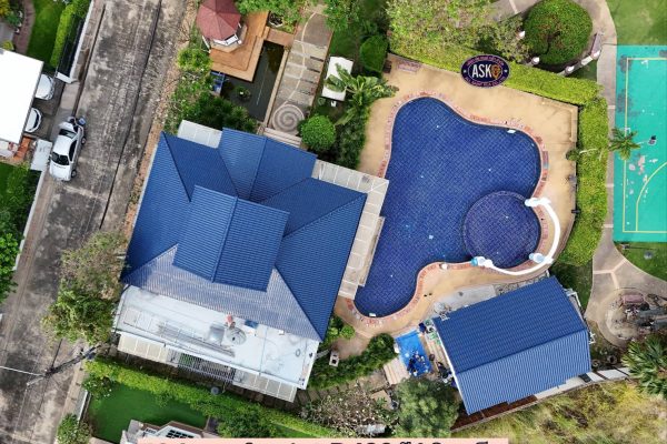 Roof Painting (พ่นสีหลังคา) : อาคารนิติบุคคล หมู่บ้านชัยพฤกษ์ ถนน 435